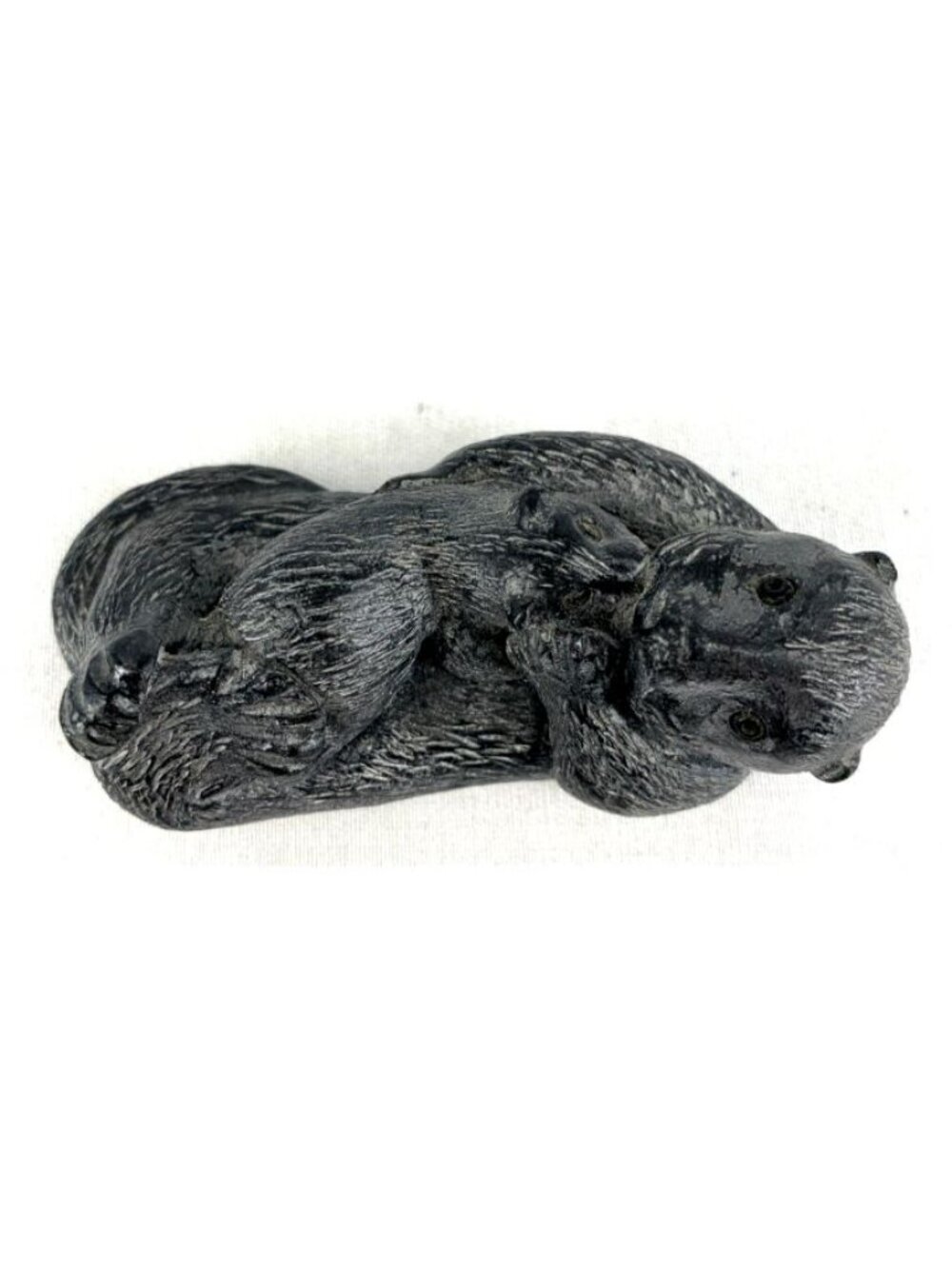 WE Sea Otter Resin Soap Stone Carving Figurine Canada Collectible 3.25" - Picture 2 of 6